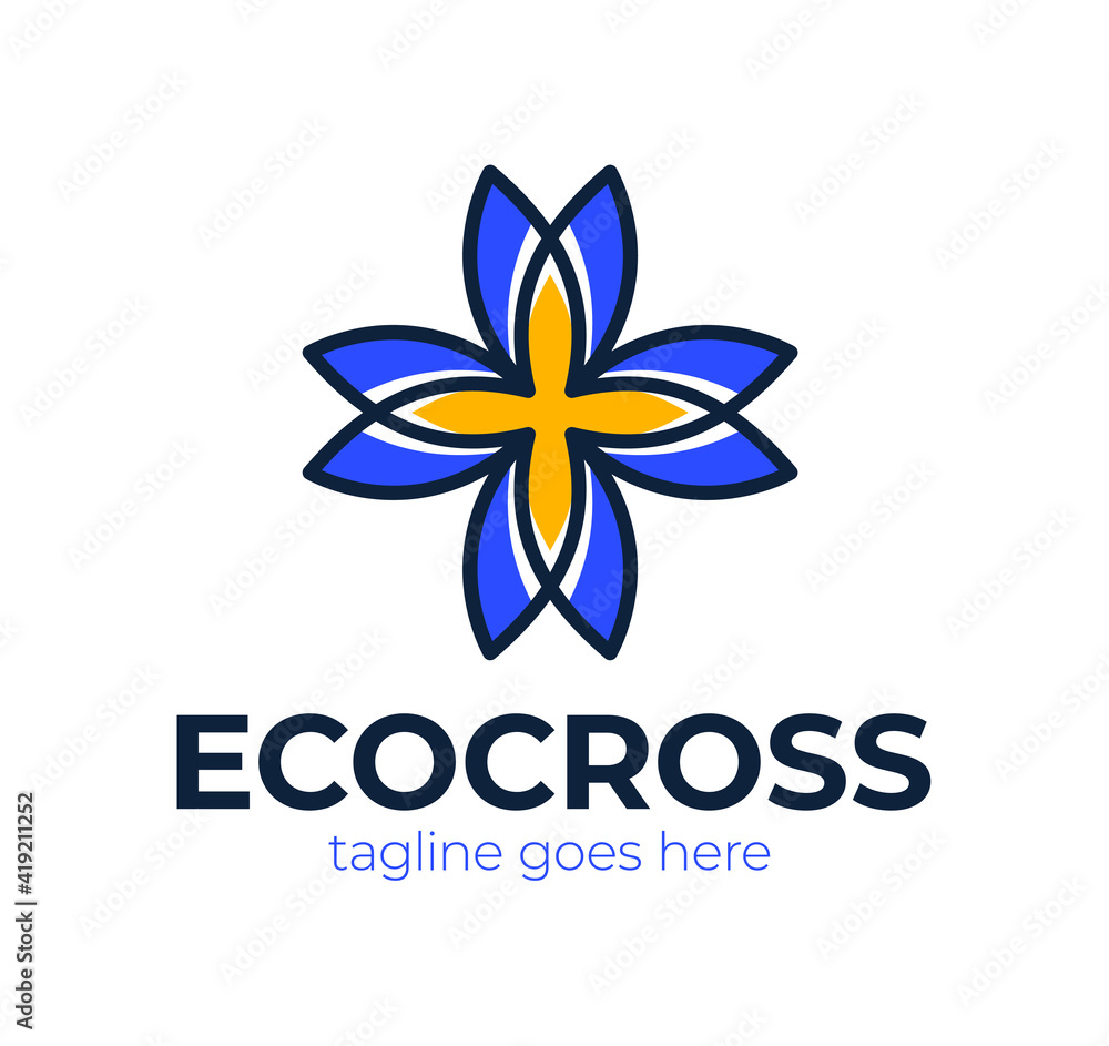 Cross pharmacy healthy logo natural medicine. Pharmacy Logo eco cross design vector. Clinic Medicine Logotype Cross pharmacy healthy logo natural medicine. Pharmacy Logo eco cross design vector. Clinic Medicine Logotype
