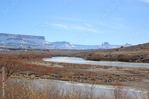 Colorado River Valley, Utah in winter 