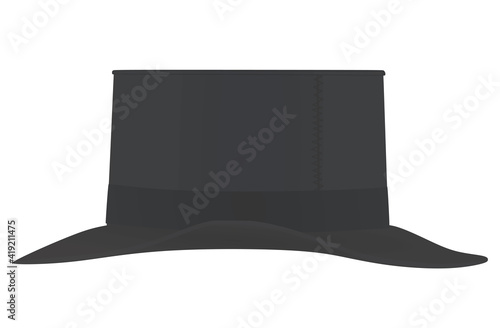 Grey retro hat. vector illustration