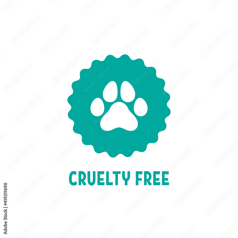 Obraz premium Cruelty free label. Not tested on animals stamp. No animal testing seal.
