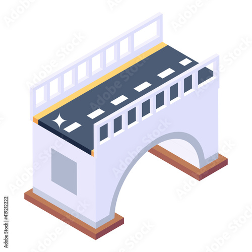 
Trendy unique isometric icon of overpass 

