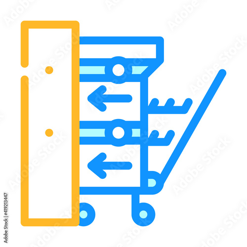 installation of household appliance dishwasher color icon vector illustration
