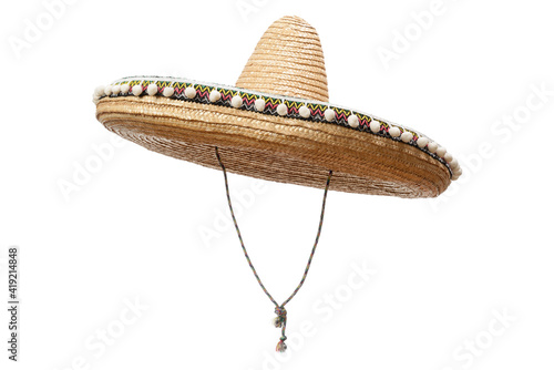 Sombrero Hat isolated on a white background. photo