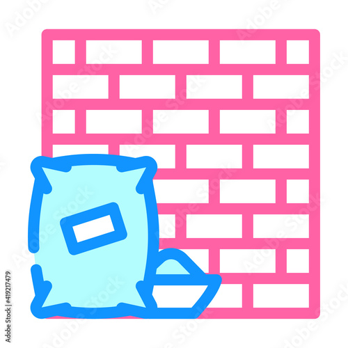 construction building color icon vector illustration line