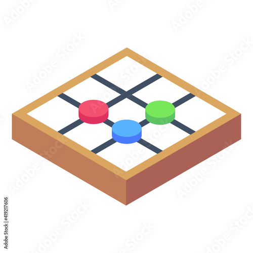 
Isometric icon of a cue rack, billiard sticks stand

