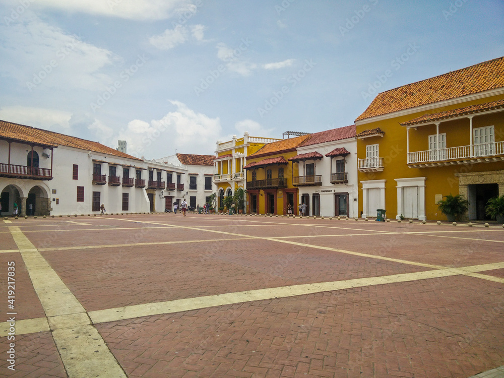 Plaza in Catagena, Colombia, South America