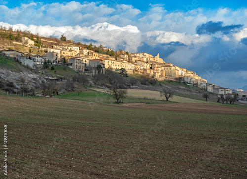 Navelli, L'Aquila district, Abruzzo, Italy, view of the village, historic center photo