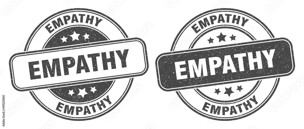 empathy stamp. empathy label. round grunge sign empathy stamp. empathy label. round grunge sign
