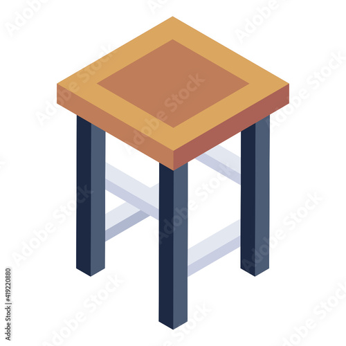 An icon design of table, editable vector 