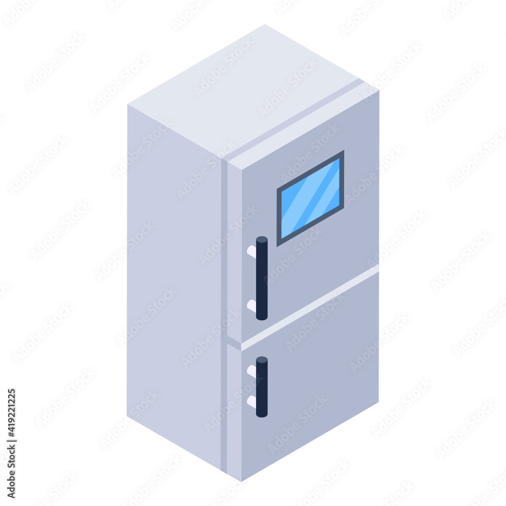 Fridge isometric editable icon, home appliance
Fridge isometric editable icon, home appliance