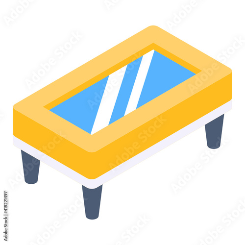 An icon design of table, editable vector 
