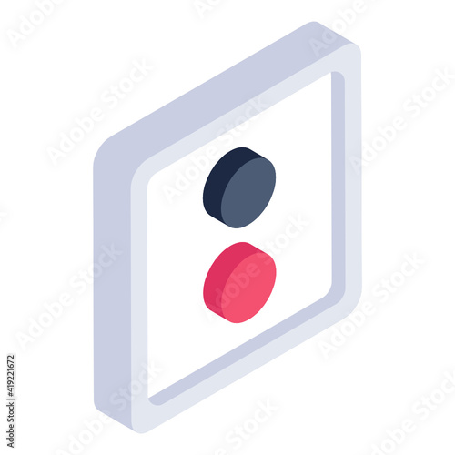 
Witchboard isometric style icon, editable vector 

 photo