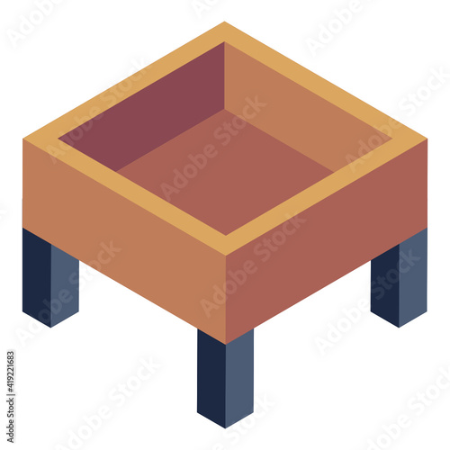 An icon design of table, editable vector 