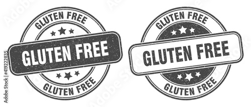 gluten free stamp. gluten free label. round grunge sign