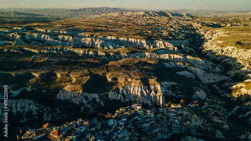 Aerial view of village ibrahimpasa in turkey photo