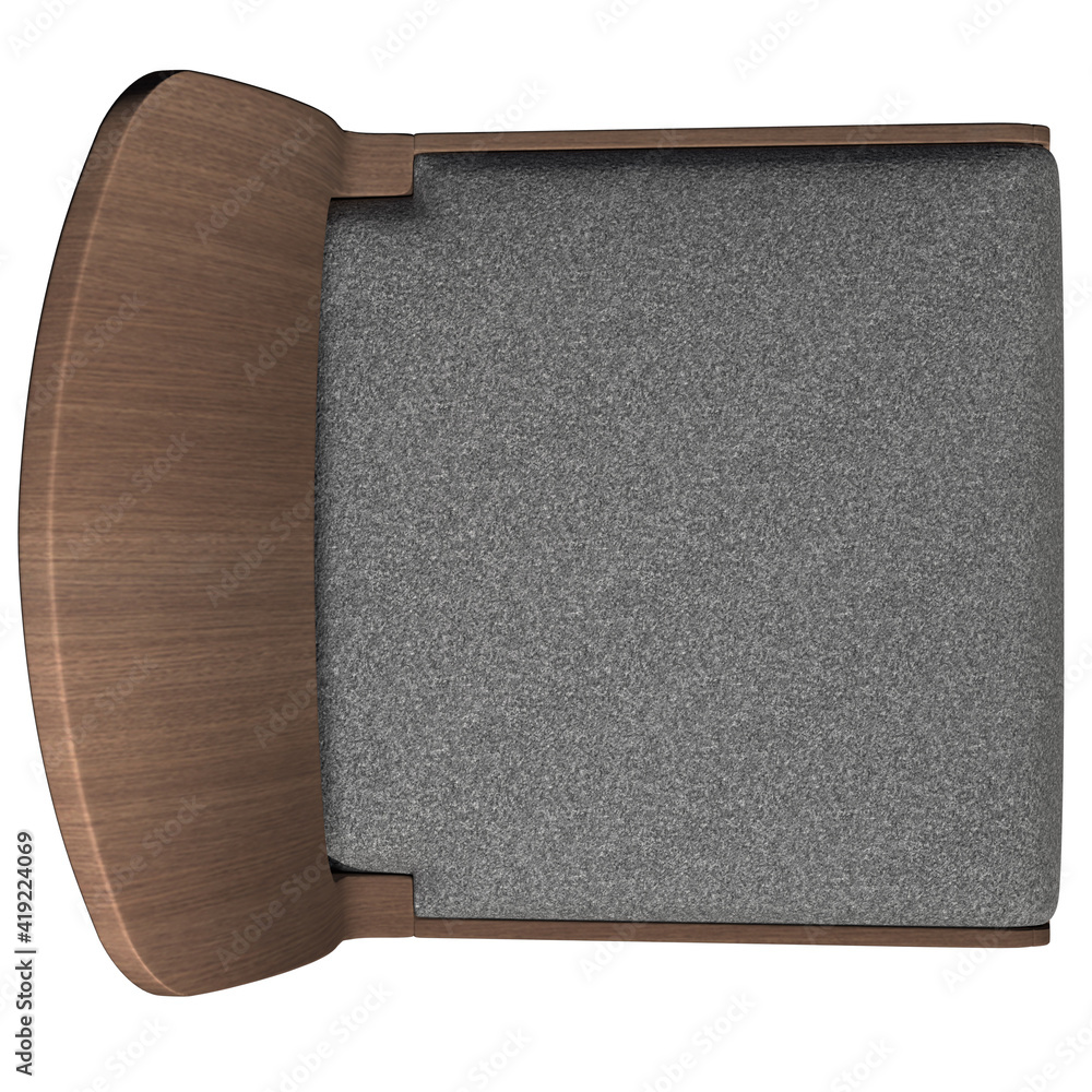 CHAIR ARMCHAIR TOP VIEW CHAIR ARMCHAIR IN PLAN ilustração do Stock