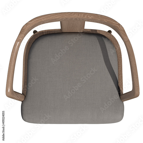 Canvas Print CHAIR ARMCHAIR TOP VIEW - CHAIR ARMCHAIR IN PLAN
