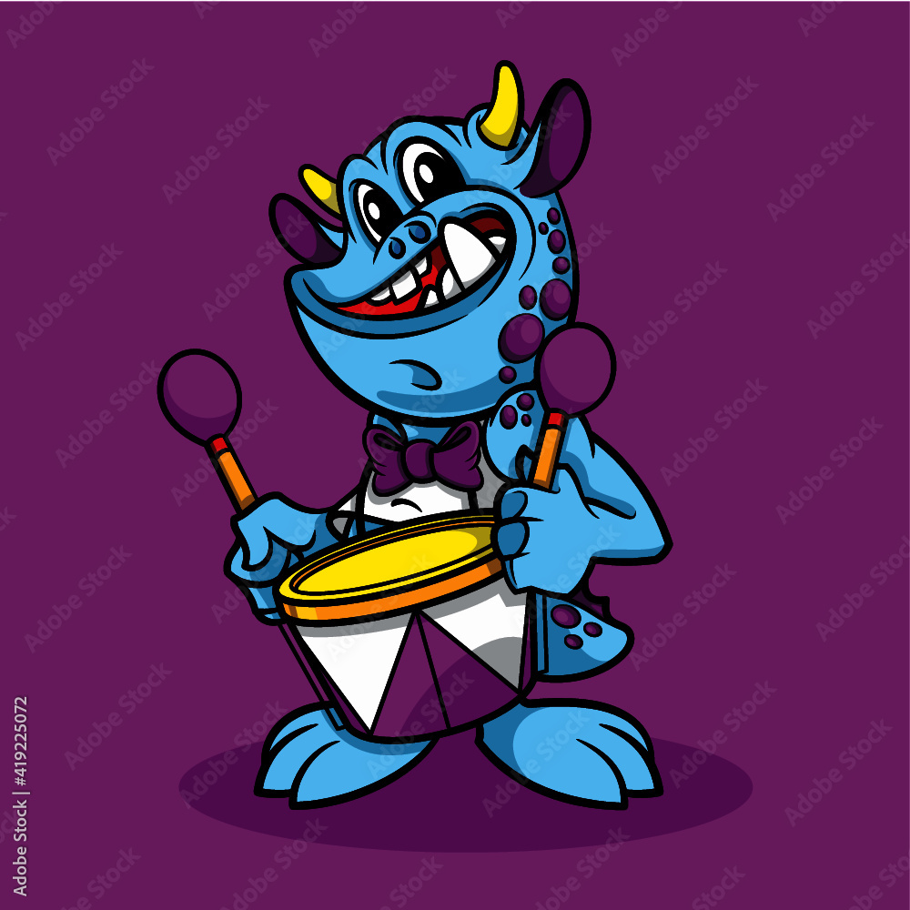 Drum Monster Character Drum Monster Character