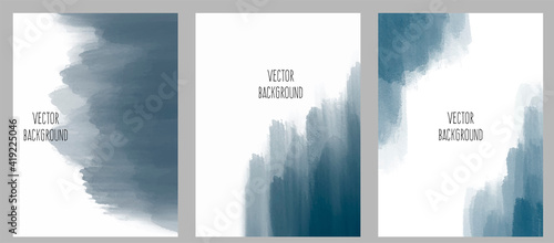 Set of vector watercolour universal backgrounds with copy space for text	