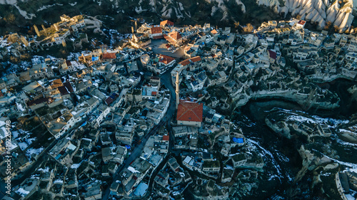 Aerial view of village ibrahimpasa in turkey photo