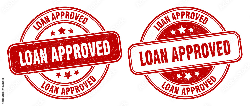 loan approved stamp. loan approved label. round grunge sign loan approved stamp. loan approved label. round grunge sign