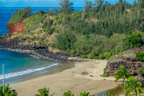 Private beach, Allerton Garden, Hawaii, Kauai, USA. photo