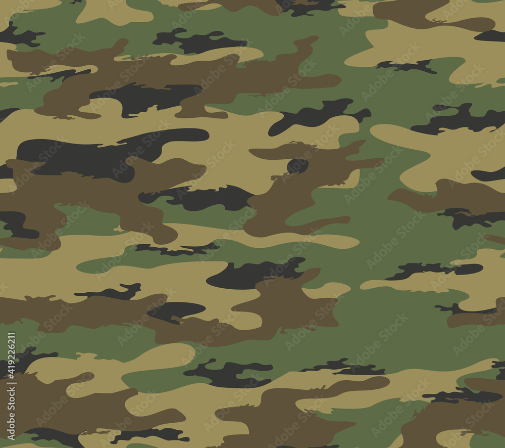 Classic camouflage pattern seamless military, hunting background. Classic camouflage pattern seamless military, hunting background.