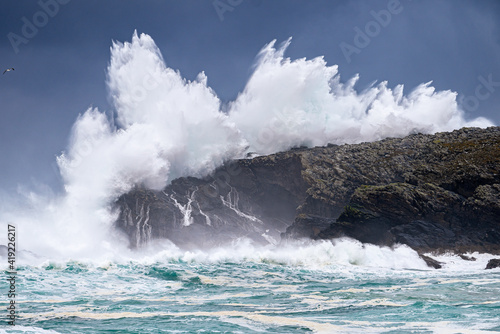 Canvastavla The Mighty Atlantic meets the Butt of Lewis, Ness, Isle of Lewis, Scotland