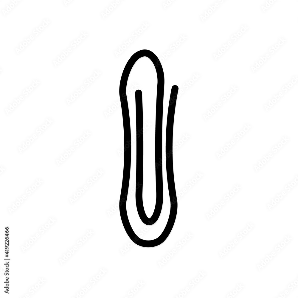 Attachment icon. Upload button. Paper clip symbol. Logo design element Attachment icon. Upload button. Paper clip symbol. Logo design element