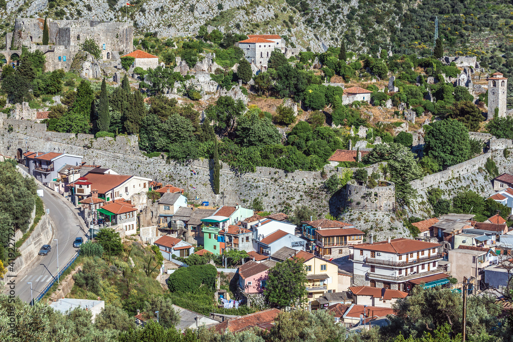 View on Stari Bar town near Bar city, Montenegro