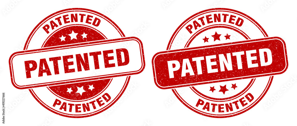 patented stamp. patented label. round grunge sign patented stamp. patented label. round grunge sign