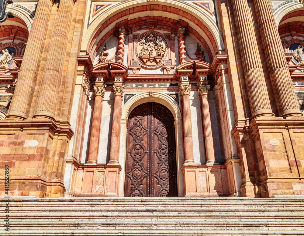 Door of the cathedral of Malaga