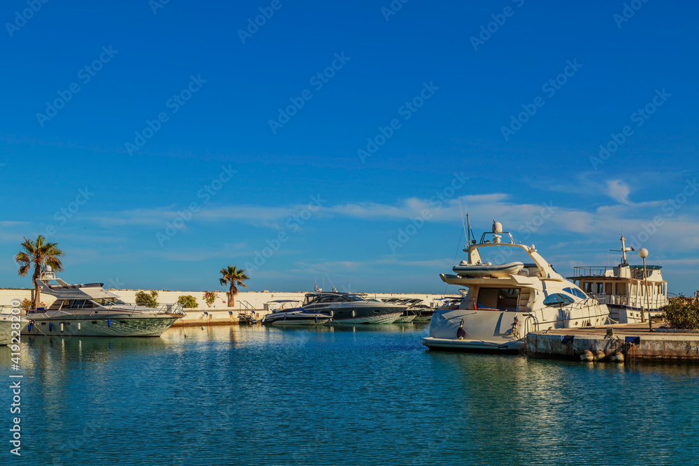 Port for yachts on Costa del Sol.  Spain