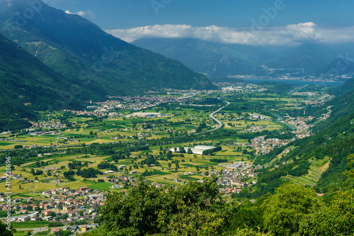 Panoramic view of Valtellina from Mello at summer © Claudio Colombo