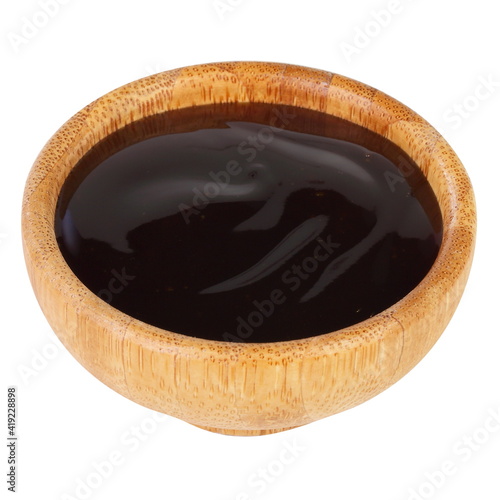 plum sauce on a white background