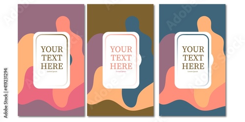 Set of editable vector design elements 