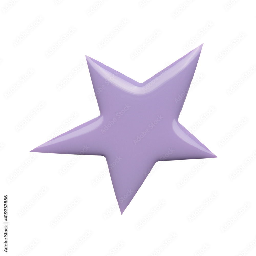 Blot of purple star shaped nail polish isolated on white Blot of purple star shaped nail polish isolated on white