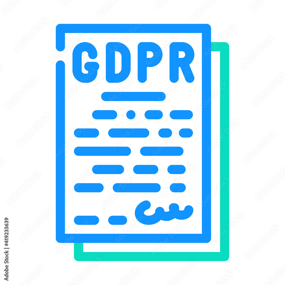 gdpr general data protection regulation in european union color icon vector illustration gdpr general data protection regulation in european union color icon vector illustration