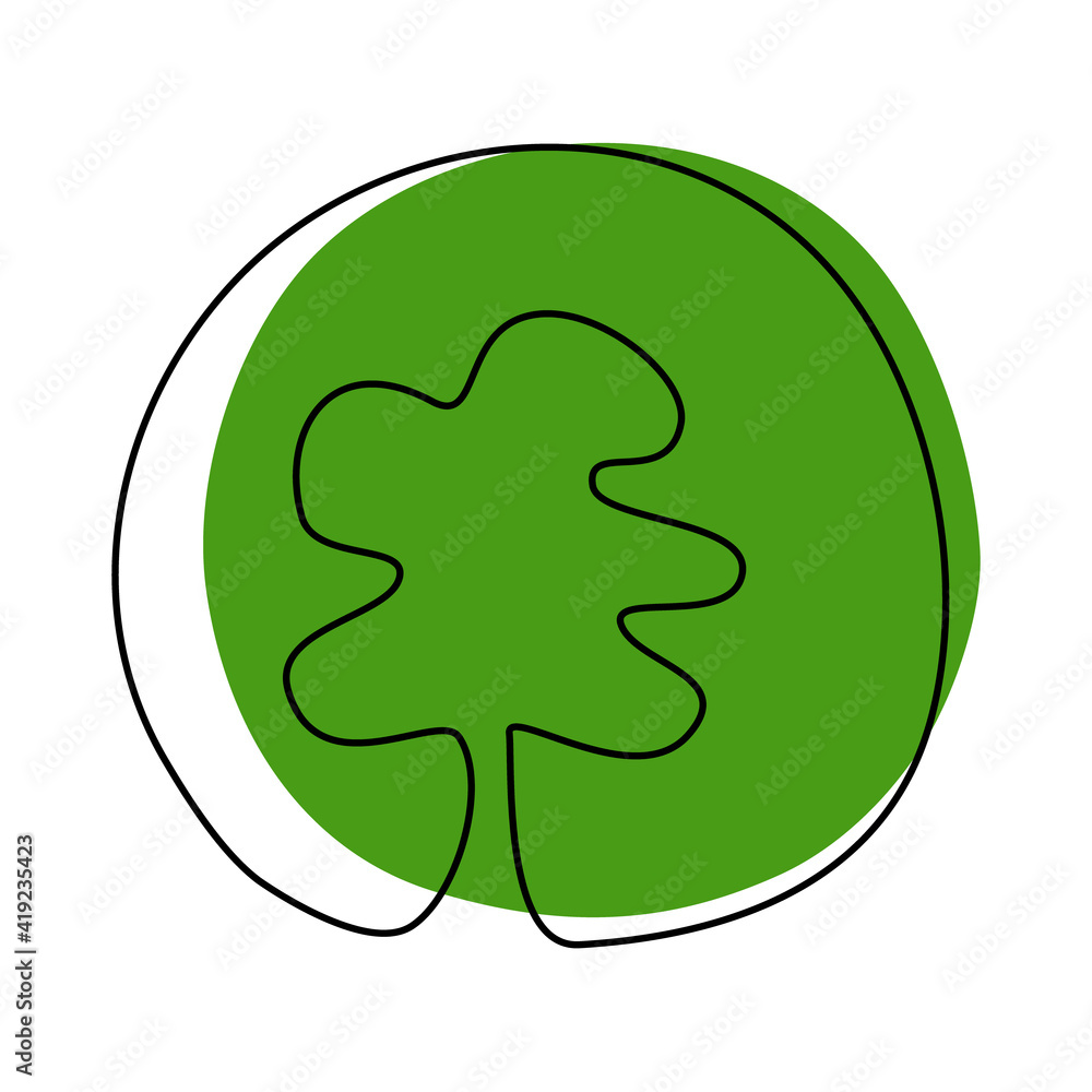 One continuous line art, a tree outline vector illustration. A tree in a circle, logo, environmental protection concept, ecology protection. Vector illustration for Earth Day One continuous line art, a tree outline vector illustration. A tree in a circle, logo, environmental protection concept, ecology protection. Vector illustration for Earth Day