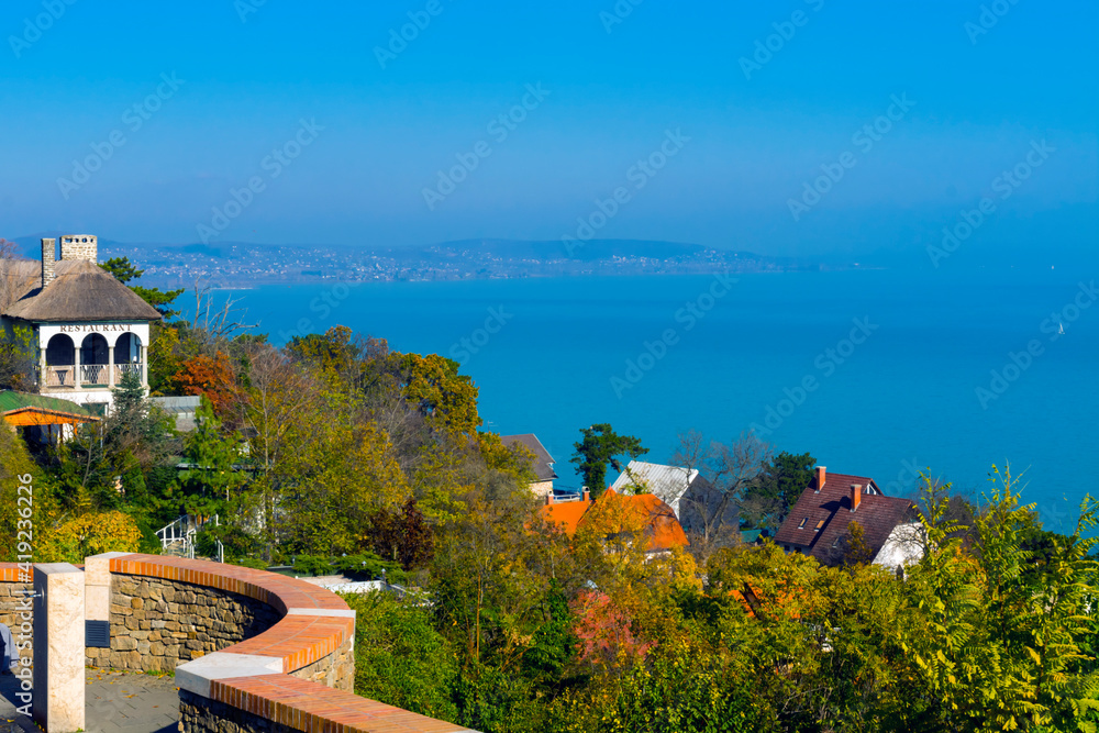 View of Balaton from the hill in Tihany