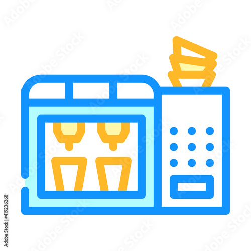 self-service coffee machine color icon vector illustration