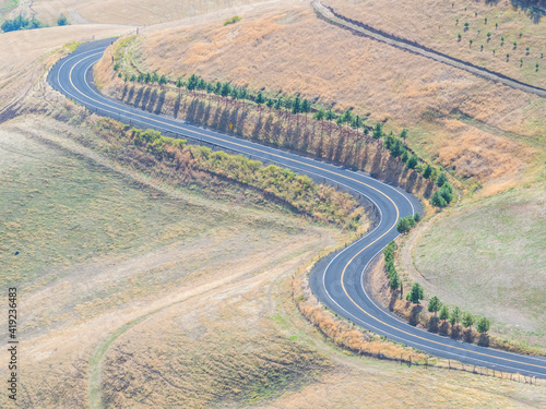 USA, Idaho, Lewiston, the old Spiral Highway coming into Lewiston