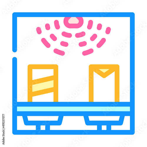 sensor on shelves color icon vector illustration