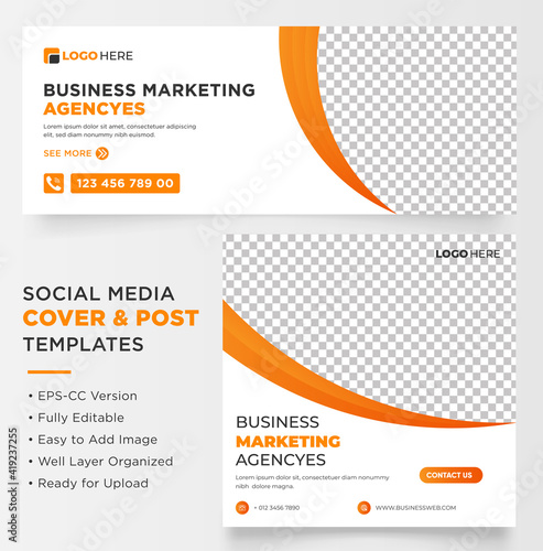 facebook cover and ads design fully editable vector templates