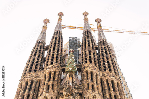 Photography Basilica of the Sagrada Familia in Barcelona, Spain