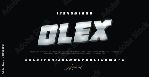 Modern Alphabet Font. Typography urban style fonts for technology, digital, movie logo design. vector illustration