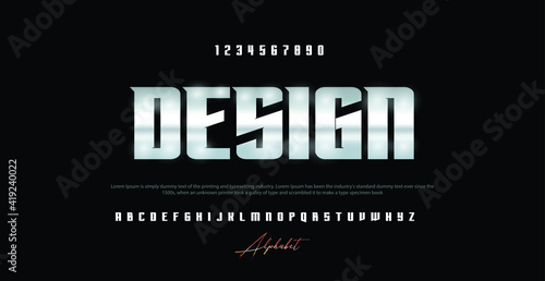 Modern Alphabet Font. Typography urban style fonts for technology, digital, movie logo design. vector illustration