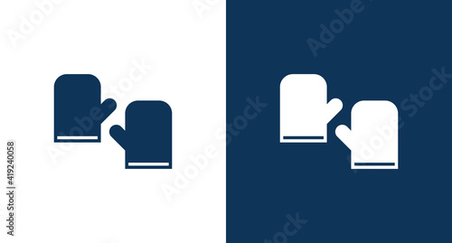 Kitchen mittens icon illustration isolated vector sign symbol