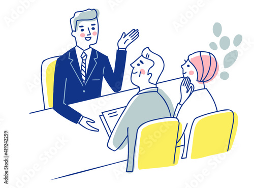 ビジネスシーン　受付　相談窓口