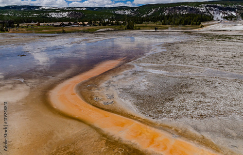 Obraz na plátně Algae-bacterial mats